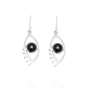 Through my eyes black jade earrings