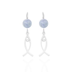 Lavender Jade Ichthy Earrings