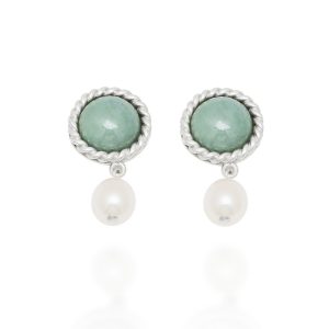 Green Jade Lasso Earrings