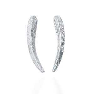 Silver Feather Earrings