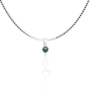 Green Jade Ichthys Pendant