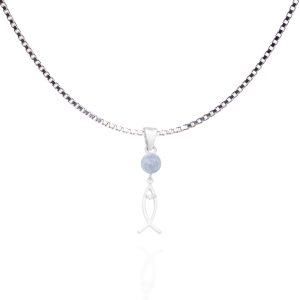 Lavender Jade Ichthys Pendant
