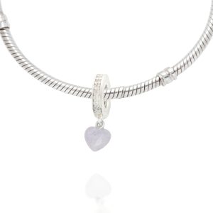 Heart Charm with Zircons