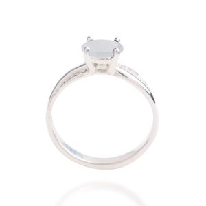 Round Moon Jade Ring With Zircons