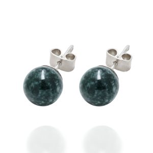 Stud Jade Earrings 9mm