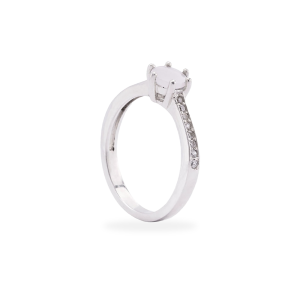 Moon Jade Ring With Zircons