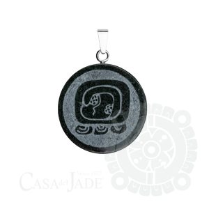 Mayan Nahual Noj pendant handmade with sterling silver and Guatemalan jadeite jade