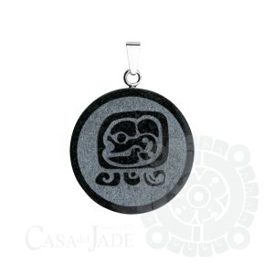 Mayan nahual Kame pendant handmade with silver and Guatemalan jadeite jade