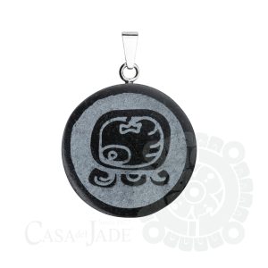 Mayan Nahual Kej pendant handmade with sterling silver and Guatemalan jadeite jade