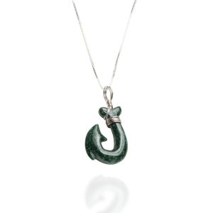Jade hook pendant