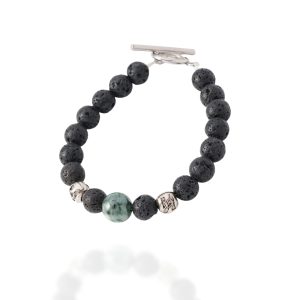 Lava and Green Jade Bracelet – Helps