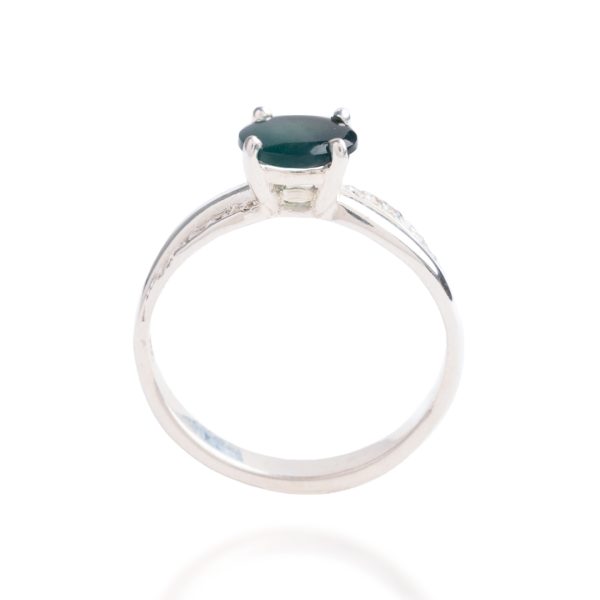 Round Princess Jade Ring With Zircons