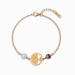 ¨Nido¨Lavender Jade & Agate Tree of Life Bracelet