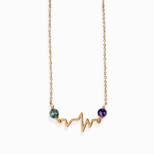 ¨Latidos¨ Green Jade & Amethyst Necklace